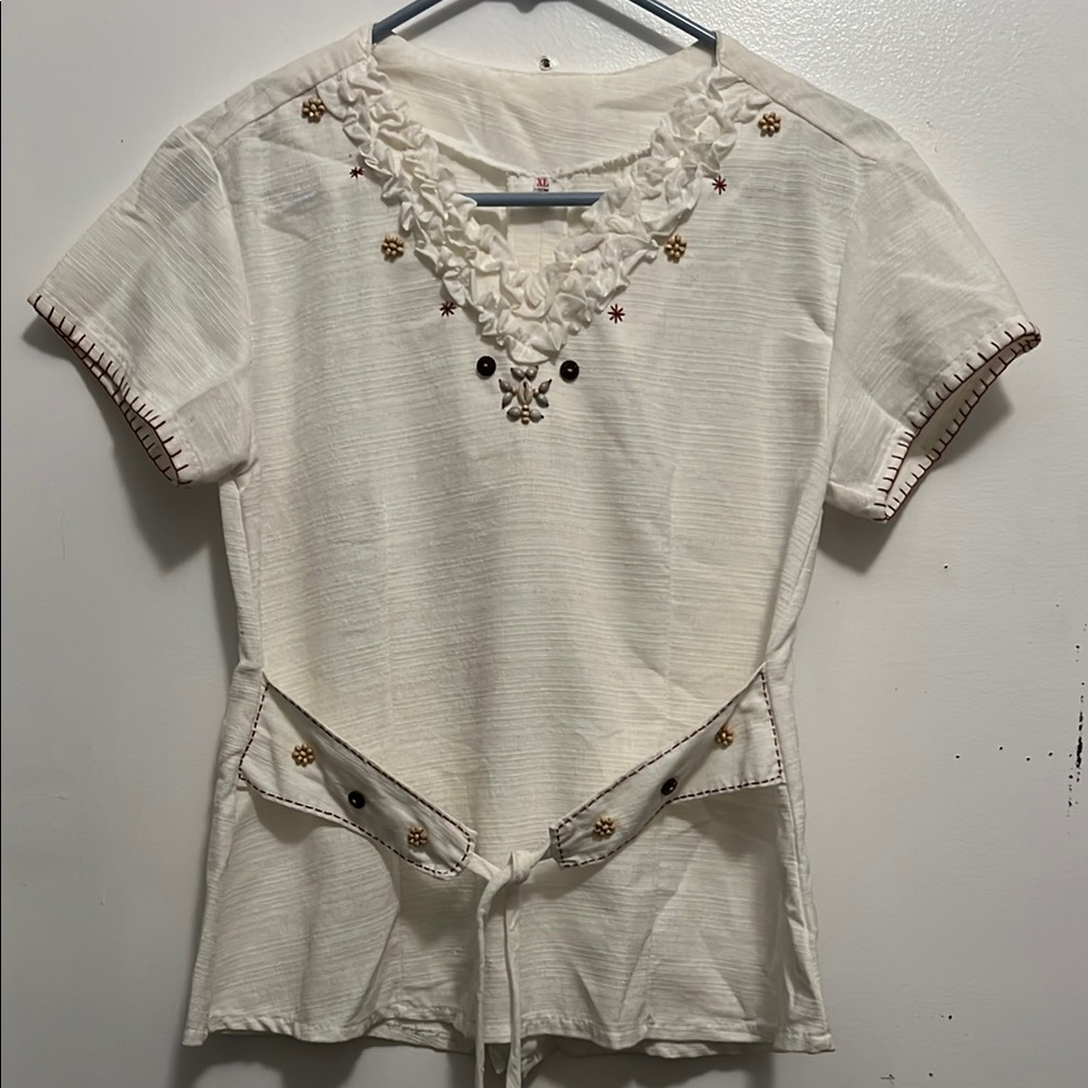 New. Elegant Cream Women's Top